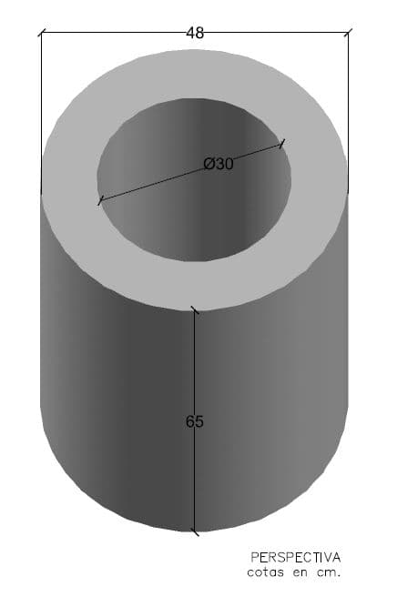 Arqueta sin Fondo Circular 30×65