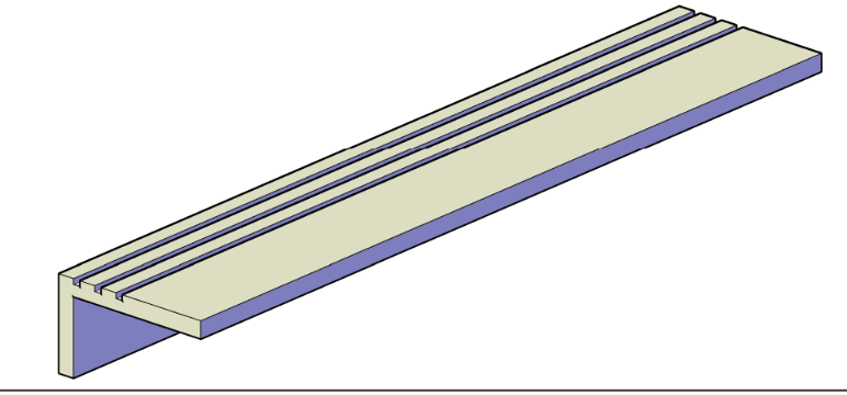 Peldaño 150x30x17