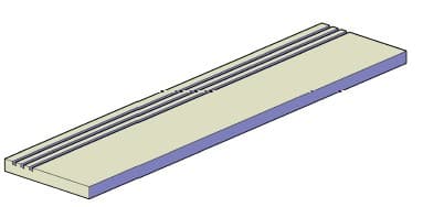 Peldaño 150x35x4
