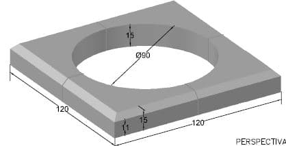 Alcorque 120x120x90x15