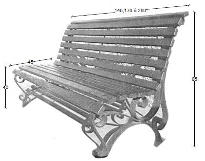Banco de Forja 40x85x145+
