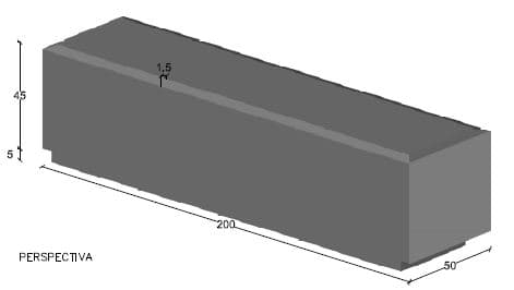 Banco de HM 45x50x200
