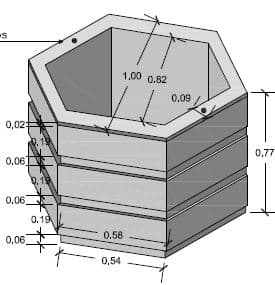 Macetero Hexagonal 100×77