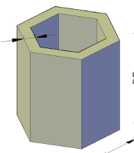 Macetero Hexagonal 23x35x4 CF y SF