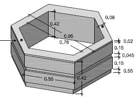 Macetero Hexagonal 95×42