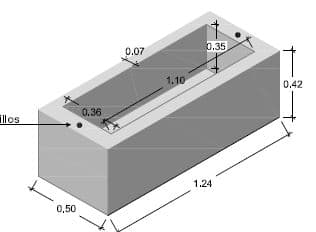 Macetero Rectangular 124x50x42