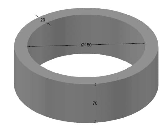 Anillo sin MH 180×70