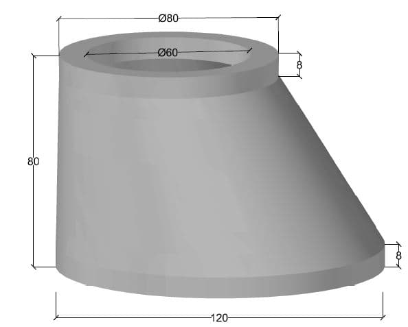 Cono Asimétrico 100x60x80