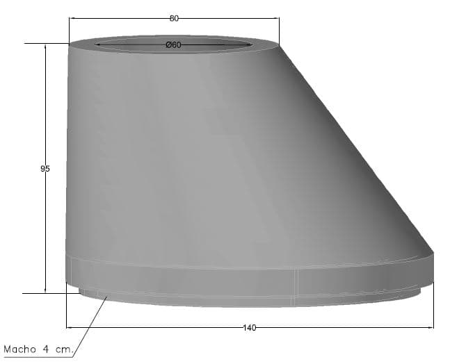 Cono Asimétrico 120x60x95