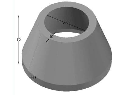 Cono Simétrico 100x60x70