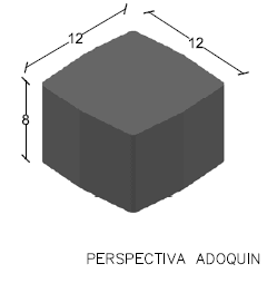 Adoquín Ovalado 12x12x8