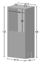 Armario para Contador Luz 67.5x34x136