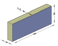 Bordillo Bicapa 100x12x11.5×35