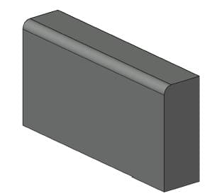Bordillo Monocapa 100x20x50 Canto Redondeado