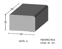 Bordillo Monocapa 15×25