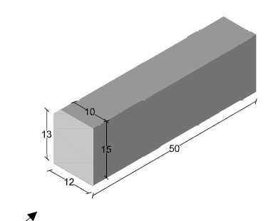 Bordillo Monocapa 50x12x15x13-10