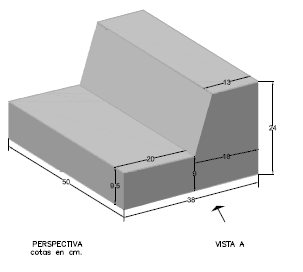 Bordillo Monocapa 50x38x24 Línea de Agua