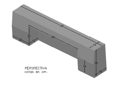 Bordillo Monocapa Buzón 100x28x16x14