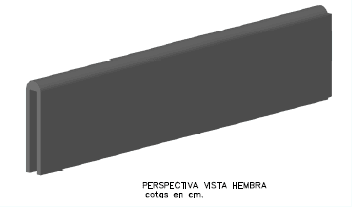 Bordillo Monocapa Canto Romo 100x21x5