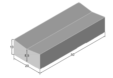 Línea de Agua Monocapa V 50x20x10x8.5